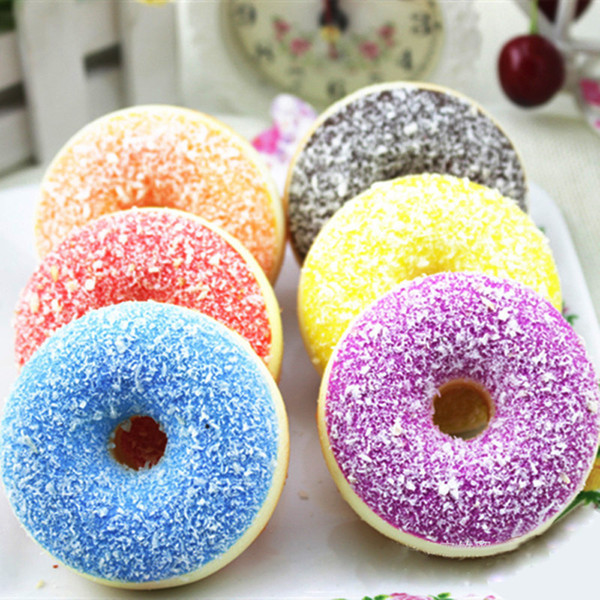 slime oyuncak antistress funny gadgets Squishy Squeeze Stress Reliever Soft Colourful Doughnut Scented Slow Rising Toys