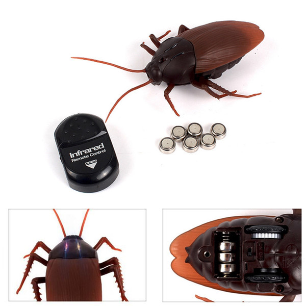 Funny Simulation Infrared RC Remote Control Scary Creepy Insect Cockroach Toys Halloween Gift For Children Boy Adult