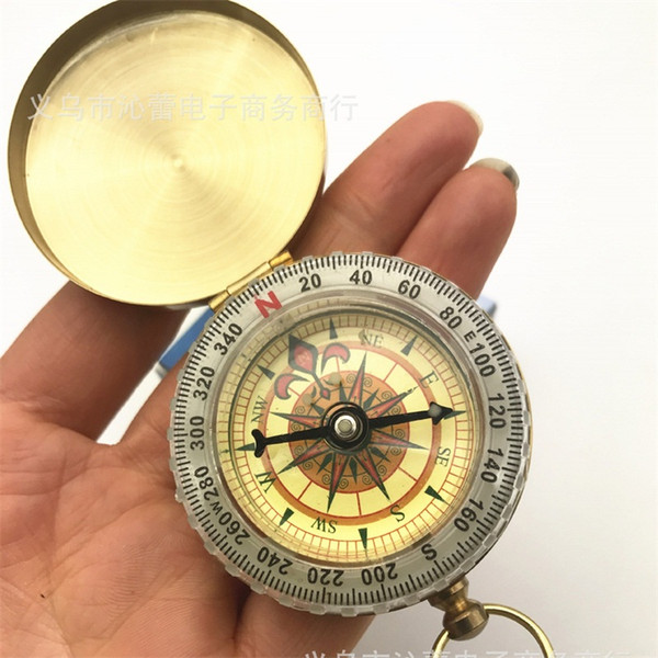 Retro Pocket Watch Compass Flip Cover Multifunction Outdoor Mountaineering Tool Portable Hiking Fashion Bardian 6 9QL F1