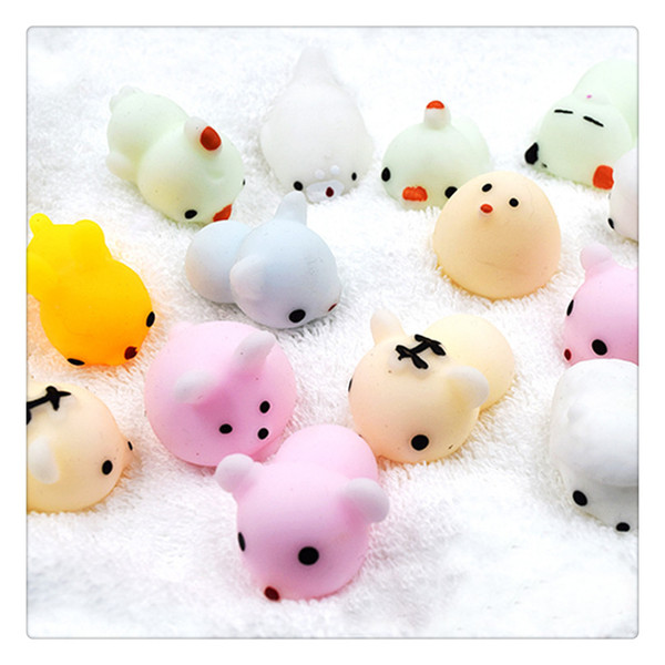 Animal Squishies Mochi Squeeze Toys Soft Squishy Stress Animal Toys Kawaii Animal Squishy Mini Slow Rising Seal Rabbit Duckling Cat Tiger