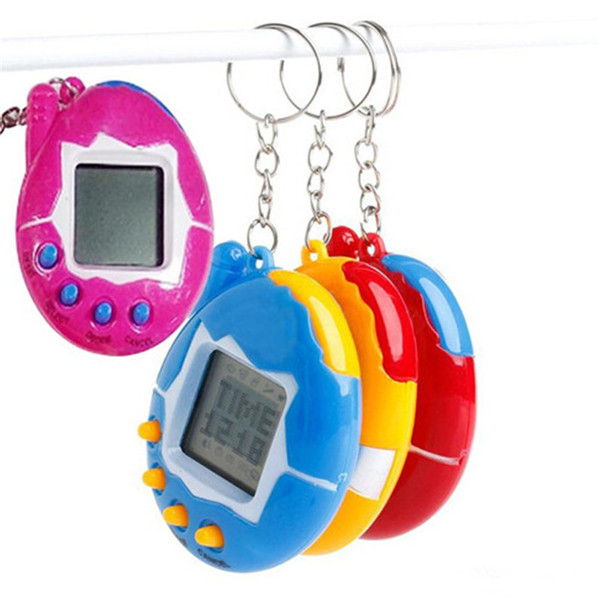 New Hot Mixed colors Tamagotchi Toys with button cell Retro Game Virtual Pets electronic toy for kids christmas party gift