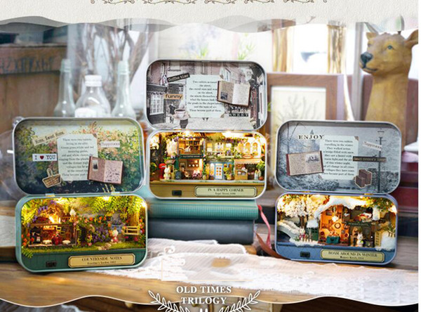 Dollhouse Miniature Box Theatre Idea Gift Box Theater Handmade Theme Creative Cute Room Art Handicraft Gifts for Girl's Birthday Theatre Tr