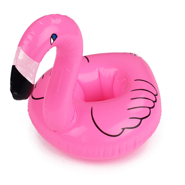 Cute Flamingo Cut Seat Floating Inflatable Drink Stand Pool Toy Outdoor Toys Gifts for Decoration Children Kids