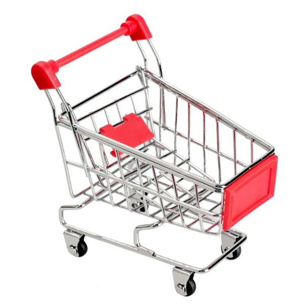Remote Control Trolleys Mini Supermarket Handcart Shopping Cart Mode Phone Holder Toy Storage Container