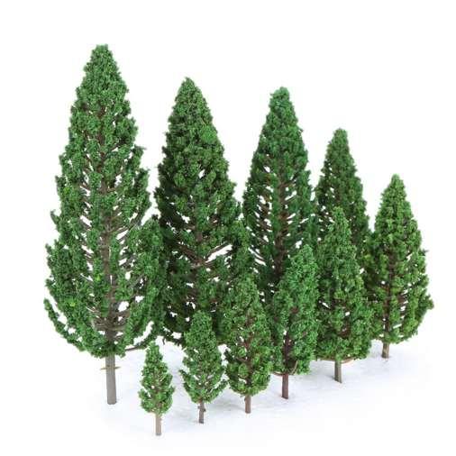 22pcs Ho Scale Plastic Miniature Model Trees For Building Trains Railroad Layout Scenery Landscape Accessories toys for Kids