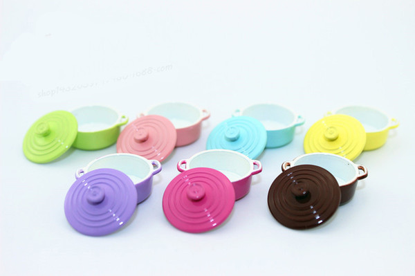 1:12 Dollhouse Miniature Kitchen Utensils Cooking Ware Mini Pot Boiler Pan With Lid Doll House Accessories Play Kitchen Toy Hot
