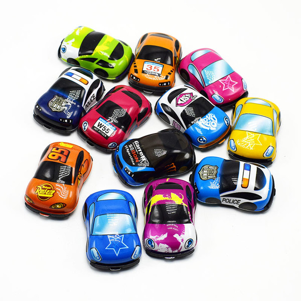 kids cars Mini gifts Capsule Toys children's cartoon model PVC soft shell pull back car gashapon toy Pull back toys