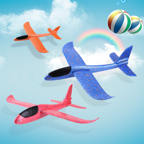 Kids Plane Toys Hand Throw Flying Plane Foam Aeroplane Model Outdoor Launch Flying Glider Plane Toys For Kids Play Game Toys free shipping