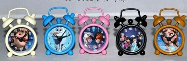 150pcs/lot DHL/EMS Clock Cartoon metal alarm clock Mini alarm clock small alarm clock Snow treasure BB alarm freeshipping