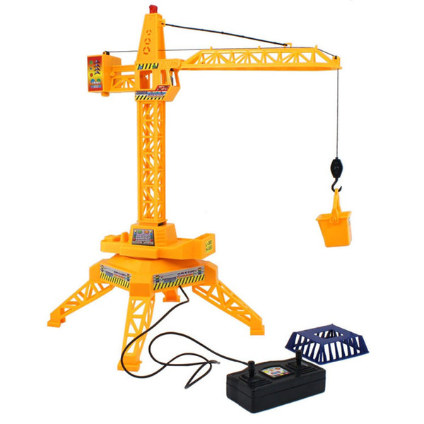 New strange wire control construction tower crane toys Simulation Model Educational Toy wired remote control RC car kids gift