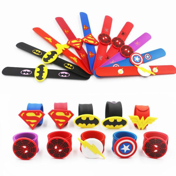 kids toy bracelet 2018 hot superhero silicone ring 10 cartoon super green bracelet wholesale free shipping