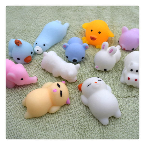 Animal Squishies Mochi Squeeze Toys Soft Squishy Stress Animal Toys Kawaii Animal Squishy Mini Slow Rising Seal Rabbit Duckling Cat Tiger