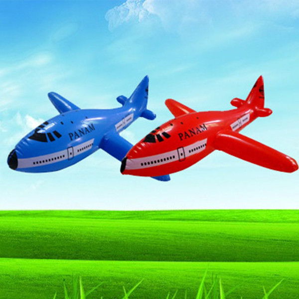 Cartoon Plane Inflatable Aircraft Airliner Toys PVC Plastic Balloons Planes Toys Ballon Kid Swimming Birthday Gift Classic Toys 2pcs