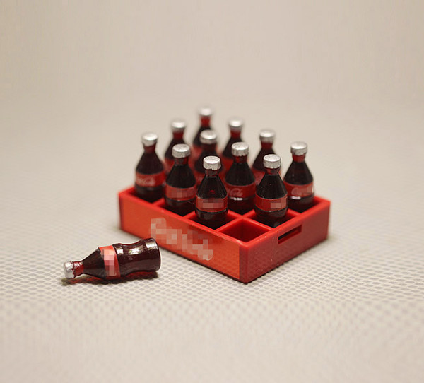 wholesale Miniatures Toys PVC miniature Coke bottle and case plastic figure simulation model,free shipping