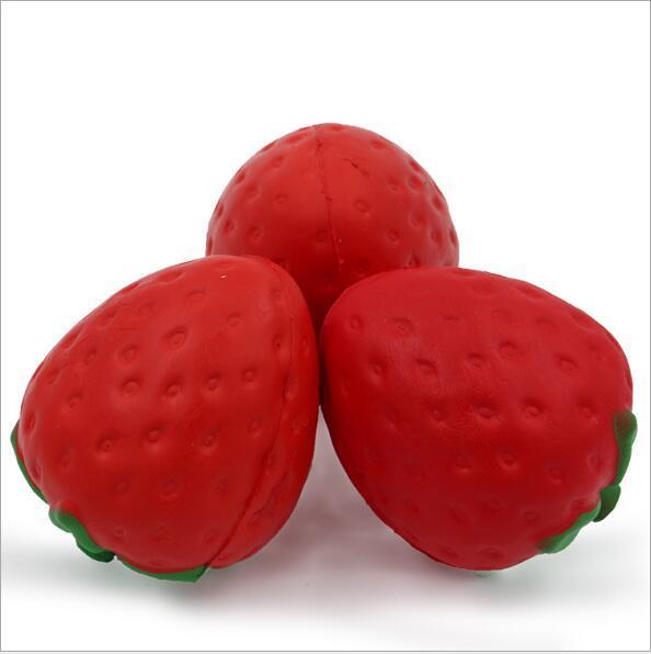 Wholesale 10 cm big Colossal strawberry squishy jumbo simulation Fruit kawaii Artificial slow rising squishies squeeze toys bag phone charm