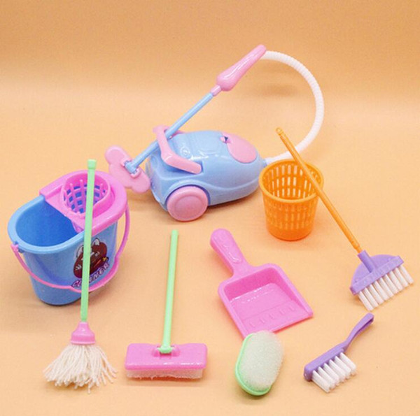 Furniture Toys Miniature House Cleaning Tool doll house accessories For Doll House Pretend Play Toy things for dolls