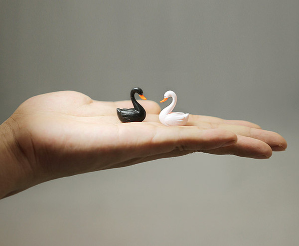 wholesale simulation animal tiny PVC swan Education Toys plastic figure simulation toys