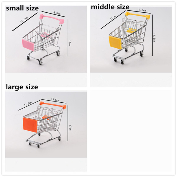 Mini Supermarket Cart Handcart Trolley Kids play house Game Props Toys Guardian Folding Shopping Cart Children Novelty Items Multicolor