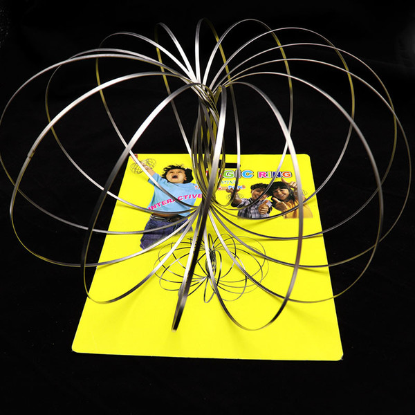 100 pcs Amazing Toroflux Torofluxus Flowtoys Flow Ring Kinetic Spring Intelligent Relax Fidget Anti-stress Spinner Toys 13cm