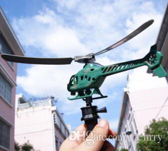 Pull the handle aircraft outdoor toys /cute little airplane power helicopter, aircraft can fly overhead cable