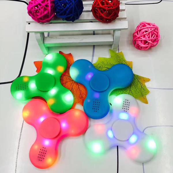 LED bluetooth Fidget Spinner Hand Spinners Top Quality Triangle Finger Spinning Top Colorful Decompression Fingers vs Fidget Cubes