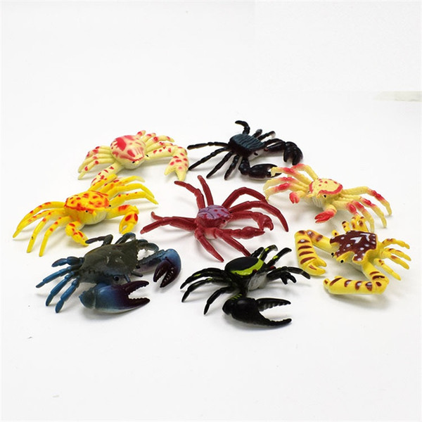 Superior Quality Miniatures Toy Simulation Plastic Crab Model Children Toys Gift Multi Style Modeling Fun Artificial Ornament 0 58gy W
