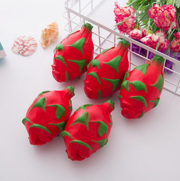 Squishy PU Slow Rejuvenation Dragon Fruit Fruit Bread Cake Decompression Vent Toys Kids New Year Toy