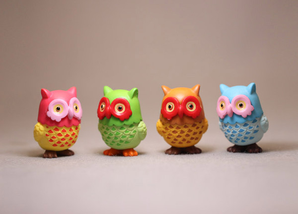 wholesale Miniatures Toys Miniature owl PVC/plastic miniature figure Miniature animal model