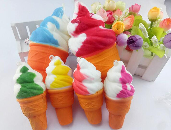squishy ice cream Hot Squishy Strawberry and Heart-shaped cake Kawaii Slow Rising Cream Cake Mango Yellow Rosy Blue Kids free ship