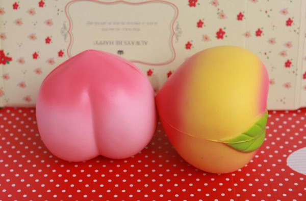 squishy toy Strawberry and Heart-shaped cake Kawaii Slow Rising Cream Cake Mango Yellow Rosy Blue Kids free shipPink Peach Squishy