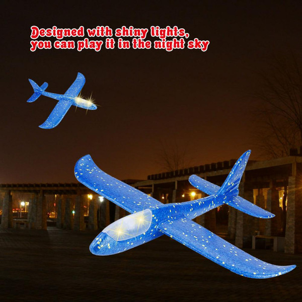 2 Type EPP Foam Plane Hand Throw Airplane Outdoor Children's Plane Toy Kids Gift Airplane Model Foam Plane with Light Funny Toys free shippi
