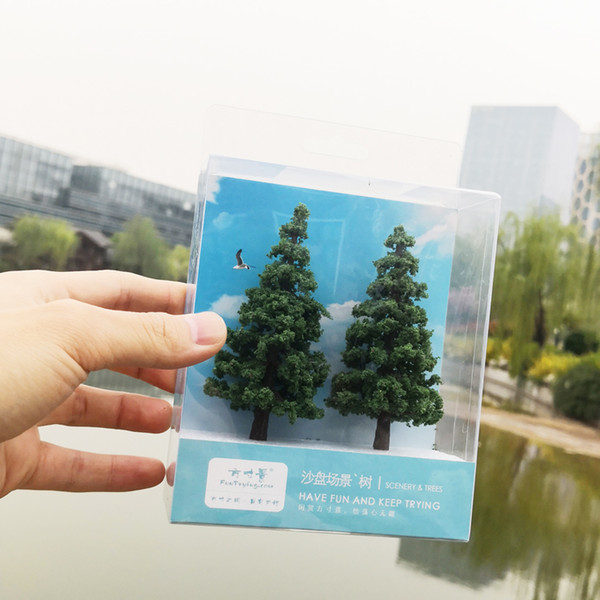 [PT14]2 PCS/PACK realistic Model Pine Trees, model railroad scenery and layout, miniayures
