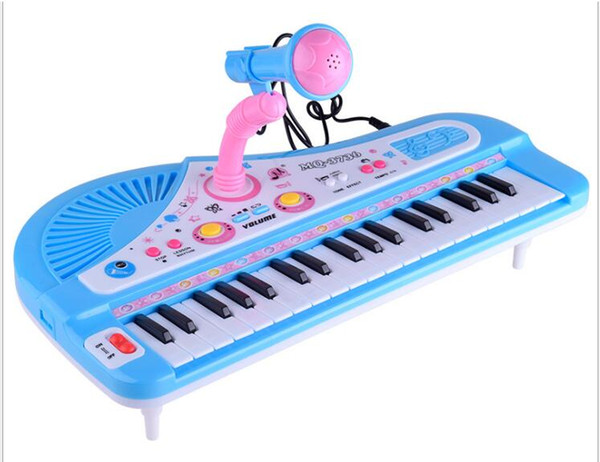 37 Keys Electone Mini Electronic Keyboard Musical Toy with Microphone Educational Electronic Piano Toy for Children Kids Babies