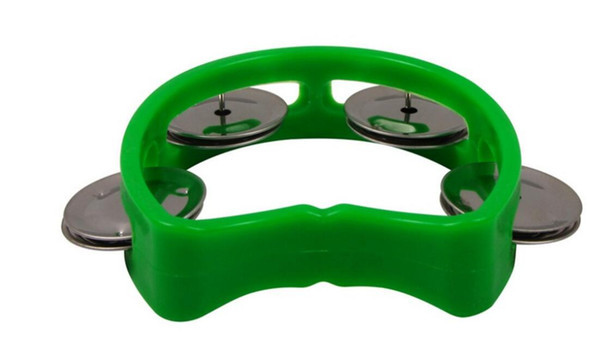 Compact Half Moon Music Tambourine Percussion Tamborine Drum Durable Metal Jingles Percussion Instruments 4 ColorsHalf Moon Music Tambourine