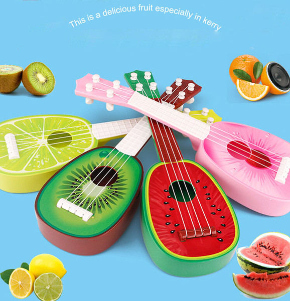 Can play children early childhood fruit guitar wood grain ukulele musical instrument violin music toy gift