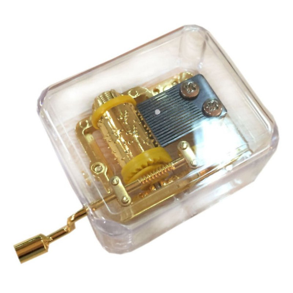 High Quality 18 Acrylic Clear Hand Cranked Musical Mechanism Music Box Castle In The Sky/Let It Go