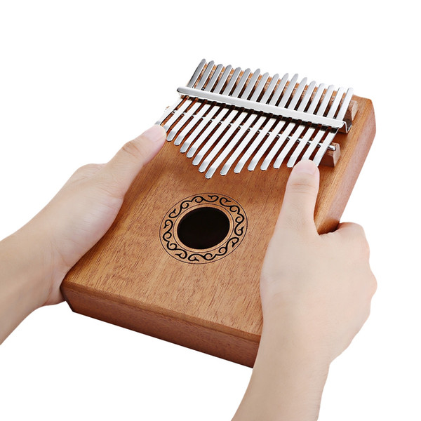 17 Keys Kalimba Mbira Thumb Piano High-Quality Wood Mahogany Body Musical Instrument With Learning Book Tune Hammer