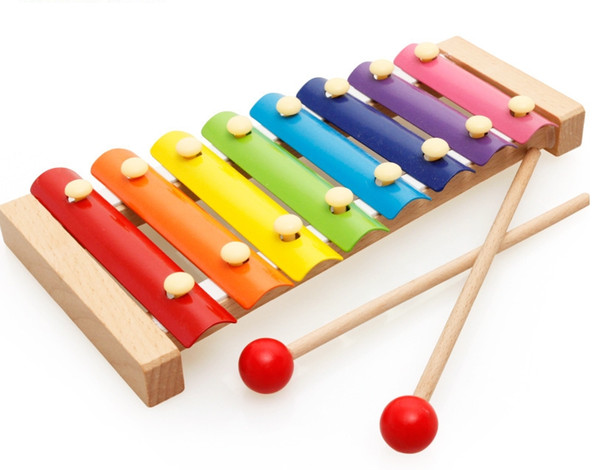 Children's wooden octave hands knock on the piano xylophone boys and girls baby wooden music puzzle toy