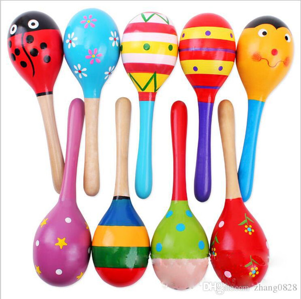 Hot Sale Baby Wooden Toy Rattle Baby cute Rattle toys Orff musical instruments Educational Toys