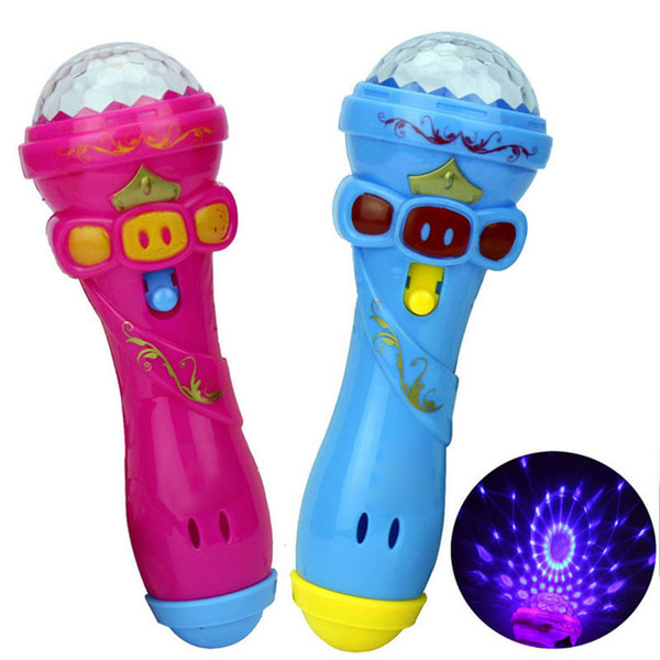 Hot Funny Lighting Wireless Microphone Model Gift Music Karaoke 2017 Cute Mini instrumentos musicais baby toys