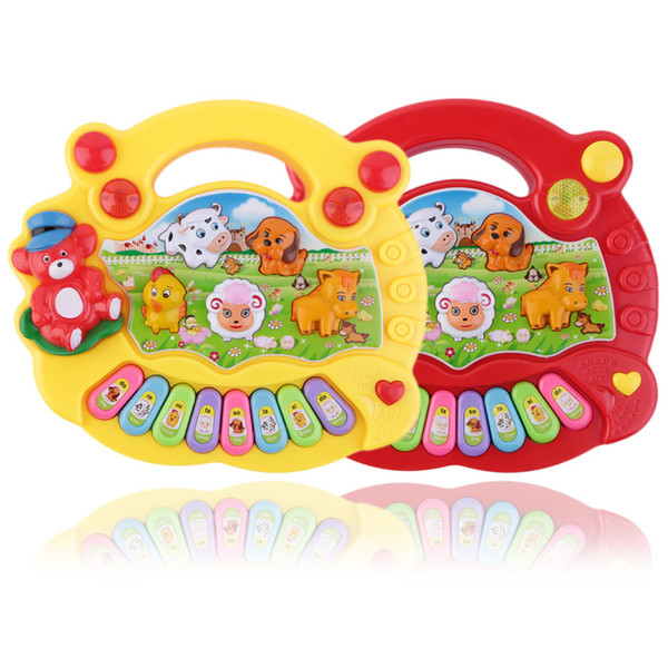 Baby Kids Musical Educational Piano Animal Farm Developmental Music Toy Cartoon Animal Farm Developmental Toys for Children Gift