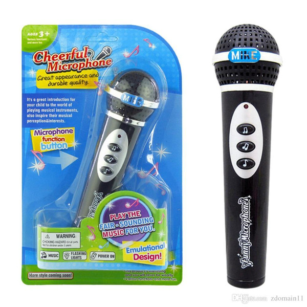Black Simulation Microphone For Children Modern Microphone Mic Karaoke Singing Kid Girls Boys Funny Toys Gift Music Toy