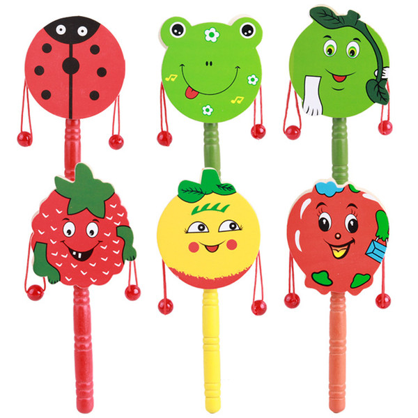 Early childhood education wooden rattle-traditional wooden toys-baby music toys
