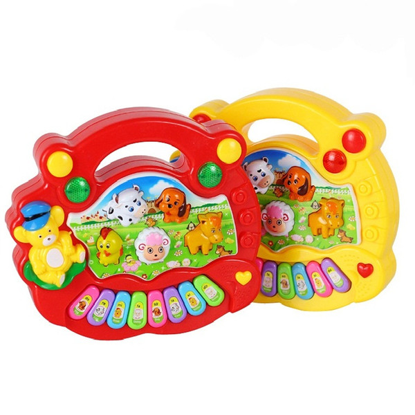 2017 Music Songs New Useful Popular Baby Kid Animal Farm Piano Music Toy Developmental Yellow Brinquedo Educativo Lowest Prcie