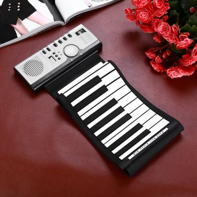 Children's new flexible 61 - key silicone MIDI digital winding keyboard piano sounds wonderful
