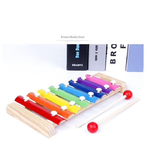 Creative training children's sound fun taste early education intelligence toy multicolor wooden musical instrument octave knocking piano