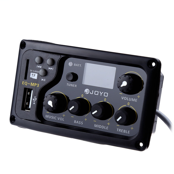 JOYO LCD Digital 3 Band Equalizer Pickup Preamp with Tuning Function 440Hz A4 Frequency Electronic Components E -MP3 For Guitar Ukulele VB