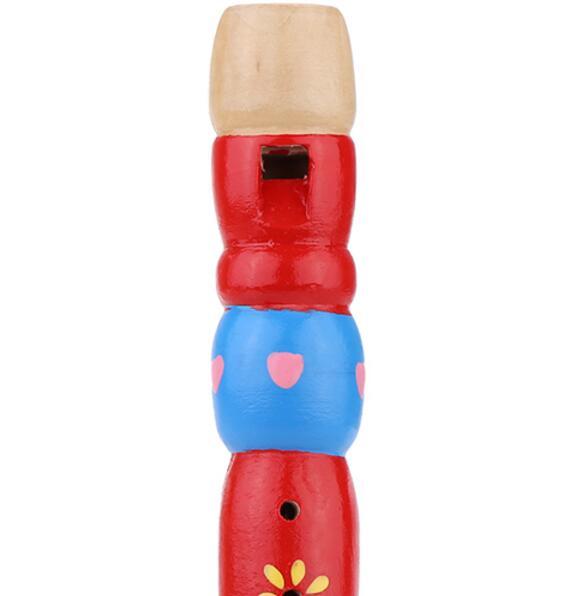 Toddler Kids Art Developmental Wooden Flute Whistle Musical Instrument Toys