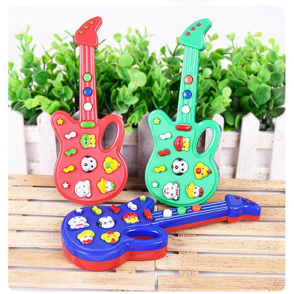 1pcs New Fashion Cartoon toy guitar High Quality Music Electric Guitar Kids Musical Instruments Educational Toys For Children Gifts