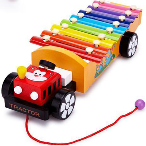 Kids 8-Note Wooden Musical Toys Teaching Aid Child Early Educational Wisdom Development Music Instrument Baby Toys Gift